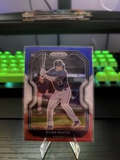2021 Panini Prizm - Evan White #89 Red White & Blue Prizm (RC)