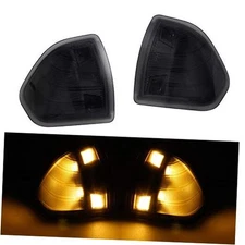 LED Side Mirror Turn Signal Light Left and Right Lampsd Cover Lens for Smoke