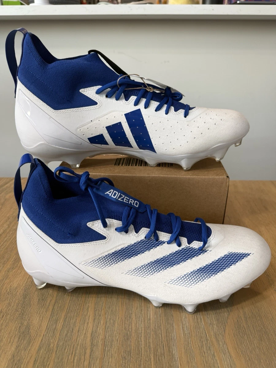 Adidas SM Adizero Impact + Football Cleats White Royal Blue  display picture 2