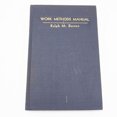 Work Methods Manual Book Ralph M Barns Study