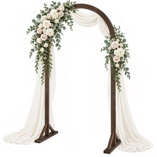 7-8 FT Wooden Wedding Arch, Arbor Frame Stand for Outdoor Ceremony Party Decor