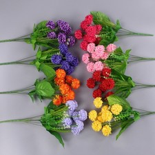 Bunch of 9 Artificial Silk Hydrangea Flowers Wedding Posy Bouquet Home Decor