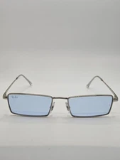 Ray Ban Emy Bio Based RB3741 Silver Frame Ocean Blue Lens | 56 17 145