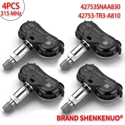 4pcs TPMS Tire Pressure Sensor For Honda CR-Z Civic Insight Odyssey Element