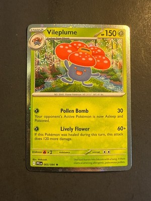 2026 Pokemon Phantasmal Flames Evolutions Vileplume 3/94 Cosmic Holo Rare Cosmos