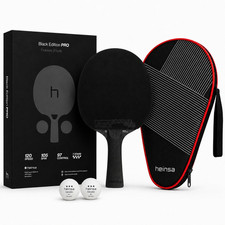 heinsa Tischtennisschl&auml;ger Profi Carbon "black edition PRO" mit Tasche
