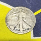 1944-D Liberty Walking Half Dollar Denver Mint Silver 50C Circulated Coin (2)