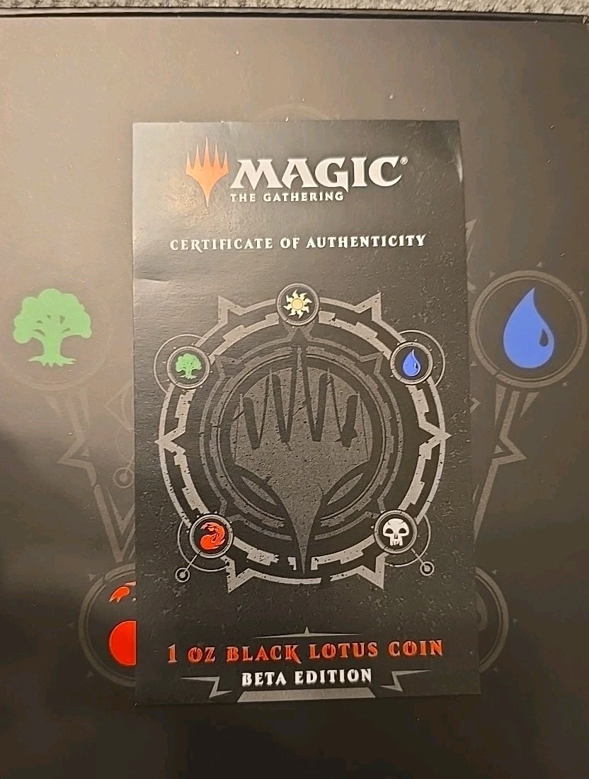 2024 Samoa Magic The Gathering Black Lotus Beta 1oz Silver Coin view 4