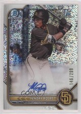 2022 Bowman Chrome Prospect Speckle Refractor 146/299 Yendry Rojas Auto 1ir6
