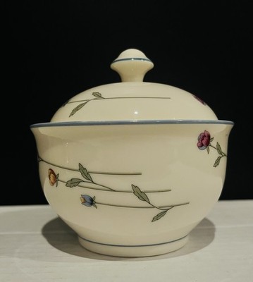 Gorham Town And Country Sugar Bowl With LId, Country Flowers