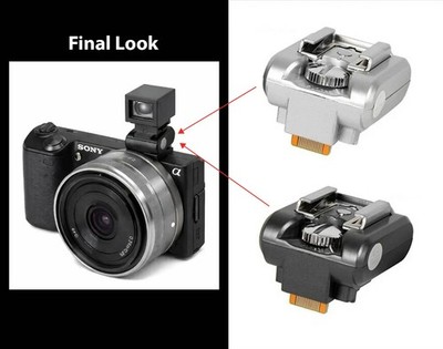 Smart Accessory Terminal to Hot Shoe Flash Mic Light Adapter Sony NEX 3 C3 5 5N