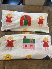 Marimekko Bo Boo Dan River Schoolhouse Twin Sheet Fitted Set Of 2 Vintage 1982