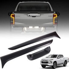 Cubierta de tapa de maletero de puerta trasera RR negra apta para Mitsubishi Triton L200 2019-2020