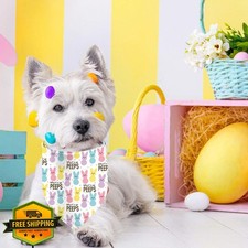Easter Dog Bandanas 2 Pack Bunny Reversible Puppy Kerchief