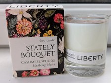 Liberty London Stately Bouquet Candle Votive Cashmere Woods Vegan Blackberry 60g