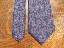 Vtg Guy Laroche Paris 100% Silk Paisley Pattern Necktie 3.25" Made in USA