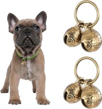 Copper Bell for Dog Collar, 4 PCS Brass Dog Bells Extra Loud Collar Bell for Pet