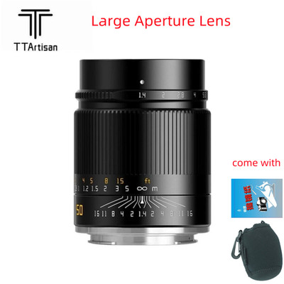 TTArtisan 50mm F1.4 MF Full Frame Large Aperture Lens for RF R5 R6II R8 Camera