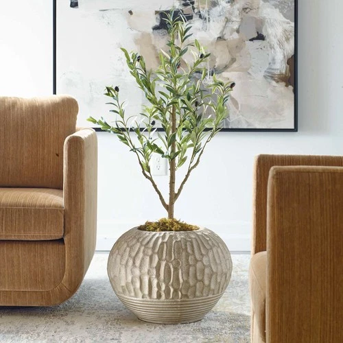 Uttermost 17120 Rustic Roots 18"W Terracotta Decorative Planter - Whitewash / - Picture 3 of 3