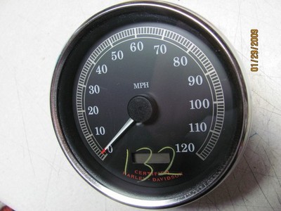 Harley Davidson speedometer gauge with 132 miles like new condition PN 67033-99a
