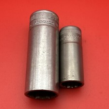 Snap-On Vintage 11/16" SF-220 & 1/2" SF-160 12 Point Sockets 3/8" Drive