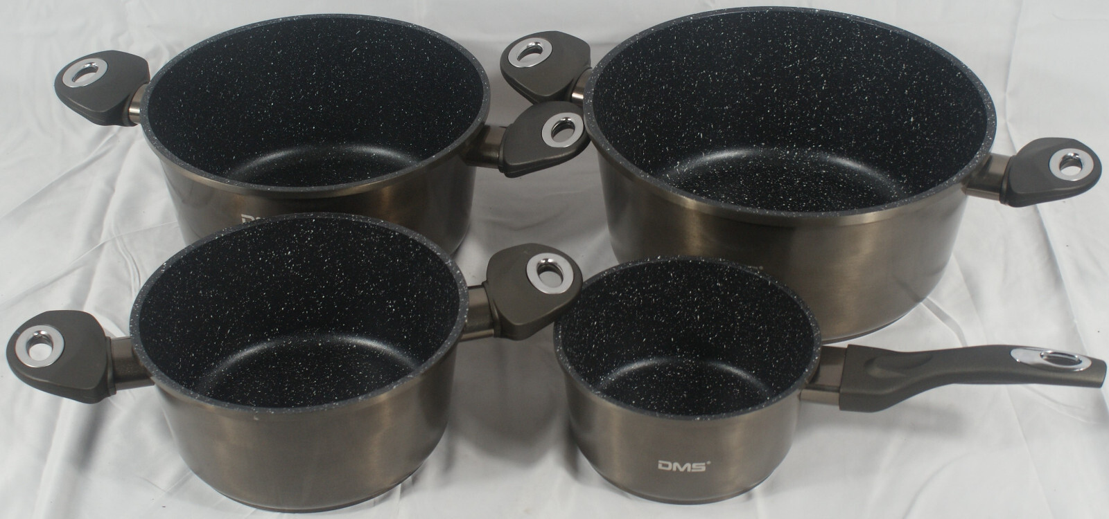 DMS 15 Tlg Kochgeschirr Induktion Topf Topfset & Deckel Marbel  