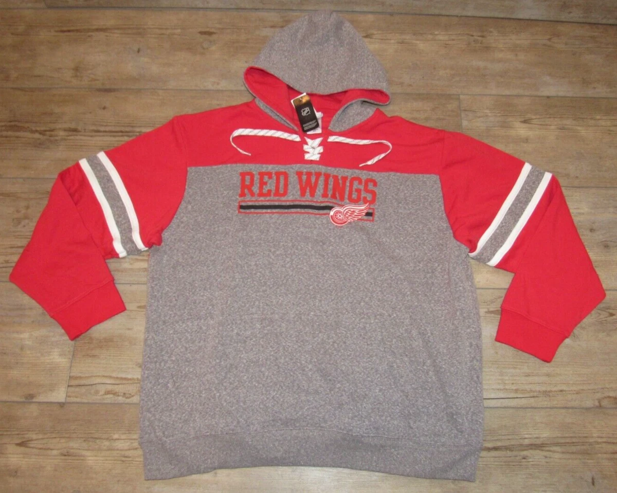 Detroit Red Wings NHL Enforcer Lace Up Hoodie Jacket size Men s 2XL