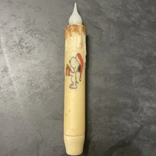 Snoopy Holdings Gift Battery Taper Candle with Timer 7 "