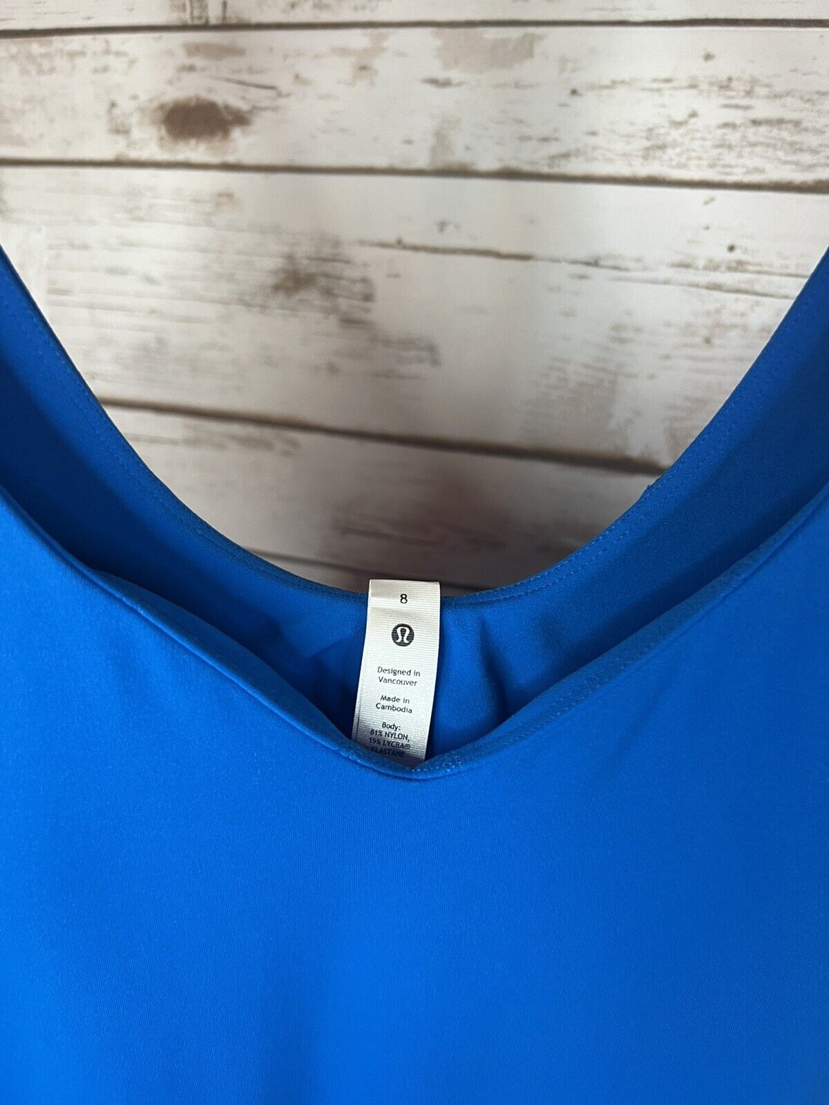Lululemon Align Bodysuit Size 6 Poolside Blue Nulu 25” Built-in-Bra Sold  Out NWT