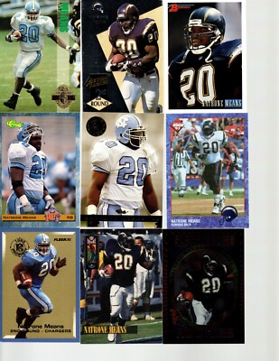 Natrone Means Collection 334 Cards, 270 Different Cards High Beckett Value $443