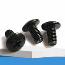 M2M2.5M3-M6 Black Carbon Steel Cross Phillips Truss Large Round Head Screw Bolt