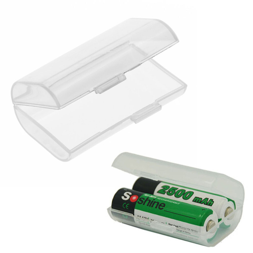 Clear Portable Hard Plastic Battery Case Holder Storage Box for 4 x AAA