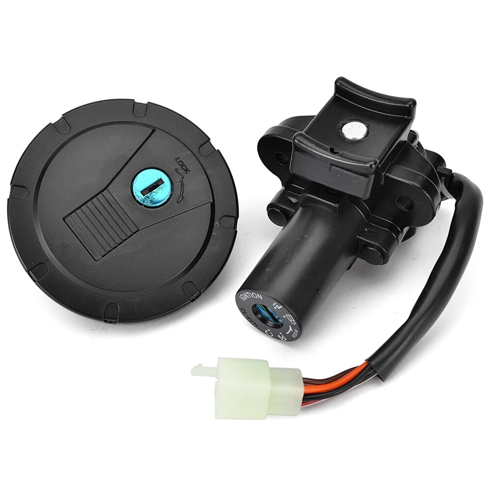 For Kawasaki KLX250 KLX250S KLX250SF KL250 Ignition Switch Fuel Gas Cap Lock Set - Image 3 of 4