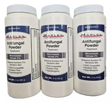 ( 3 pack )  MARLEX Antifungal POWDER Miconazole 2% 3oz Each Fast Shipping