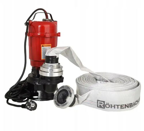 POMPE POUR FOSSE SEPTIQUE eau sale TUYAU pompier 30M 550 W 18000 l/h - Foto 7 di 10