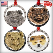 Creative Pewter Designs Akita Inu Dog Christmas Tree Ornament, D004OR