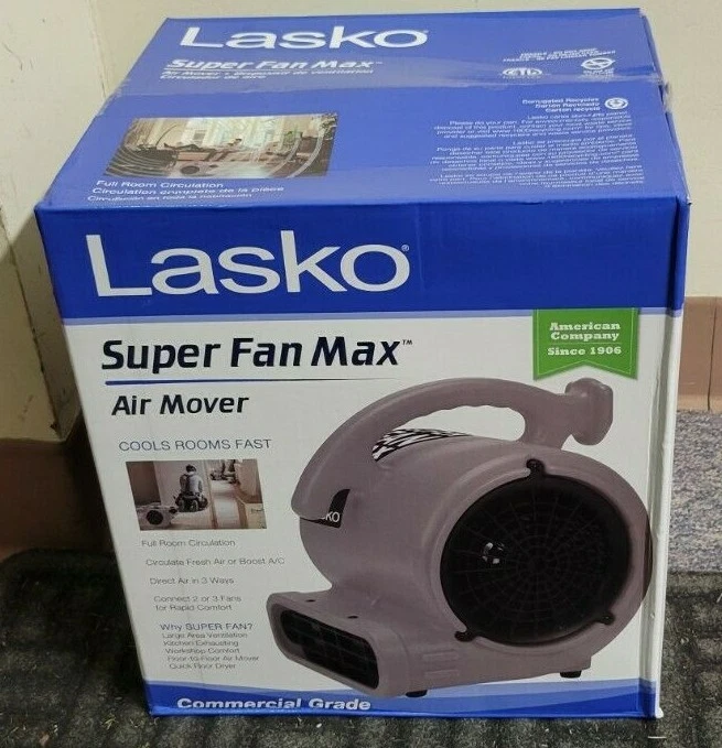 LASKO Super Fan Max Commercial Grade High Velocity Air Mover Fan Dryer w/  outlet | eBay