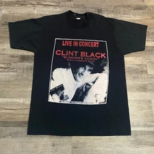 Clint Black Nothin Live In Concert  Men’s XL  T-Shirt Tour “Summer’s  Conmin”