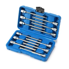 3/8"Drive Extra Long Torx Bit Socket Set, 12 Piece Torx Stra Bit Set, T10 to T60