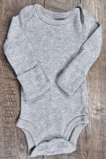 Baby Boy Clothes Simple Joys Carter's Preemie Gray Long Sleeve Bodysuit