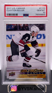 2017-18 Upper Deck Young Guns UD Canvas #C110 Clayton Keller PSA 10 Arizona