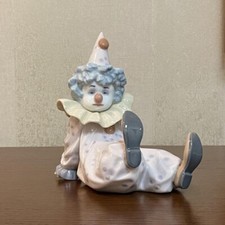 Lladro Vintage Porcelain Figurine Statue Clown Tired Figure Spain Marked