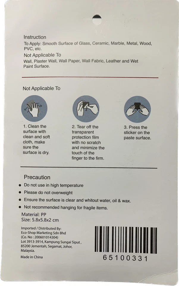 4pack Self Adhesive Strong Sticky Hooks Heavy Duty Wall Seamless Transparent - Image 3 of 4