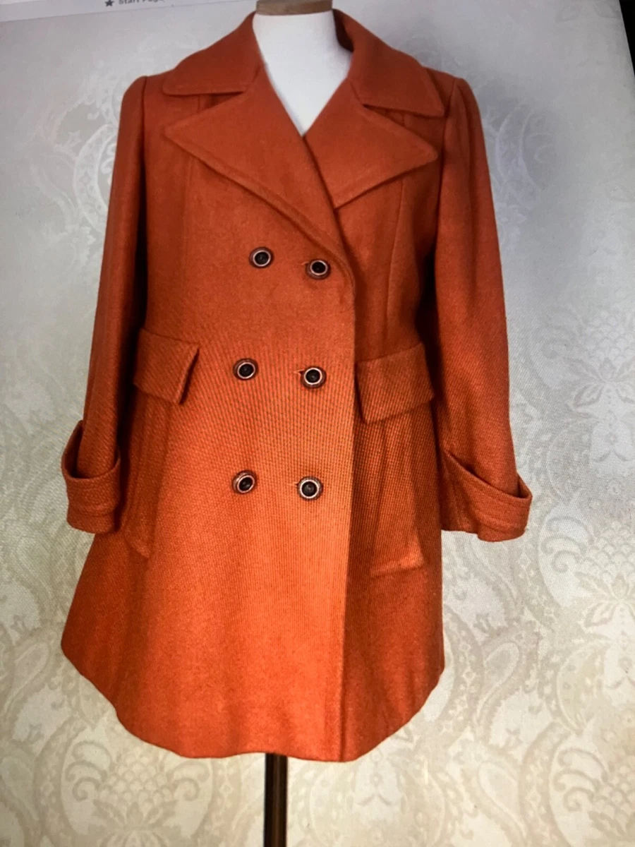Burnt shop orange peacoat