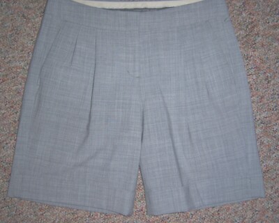 EXPRESS Heather Gray Editor Pleated Front Shorts with Cuffs Size 0 NWOT 