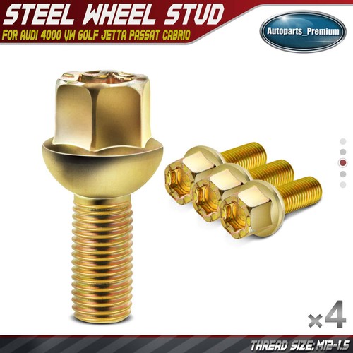 4x M121.50 Wheel Lug Bolts for Audi 4000 Volkswagen Golf Jetta Passat