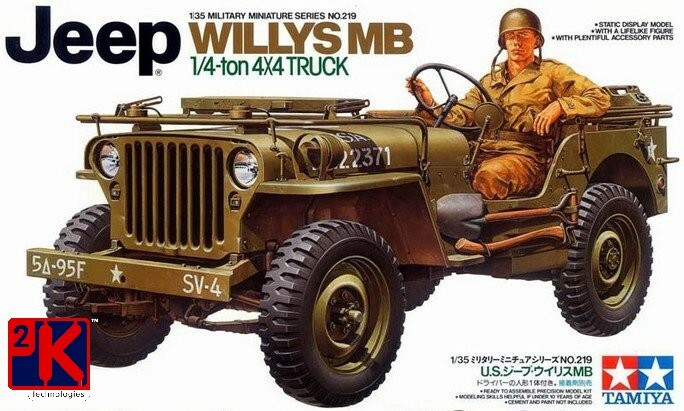 Tamiya 35219 - Jeep Willys MB 1/4 Ton 4x4 Truck - 1/35 Scale
