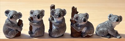 Miniature Baby Koala Bears  Resin  Wild Animal Land & Sea Collectible 1993 lot 5