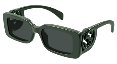 NEW Gucci GG1325S 003 Grey Smoke Grey Rectangle Women Sunglasses Gucci GG1325S 003 Sunglasses Grey Smoke Grey Rectangle Women main image 2