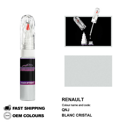 FÜR RENAULT BLANC CRISTAL QNJ Touch Up Lackstift Pinsel Fix Kit Kratzer Chip Set